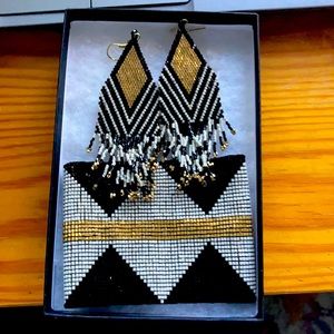 Ink and Alloy earring and bracelet set